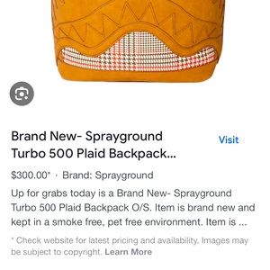 Nice Spray ground Limited Edition book bag